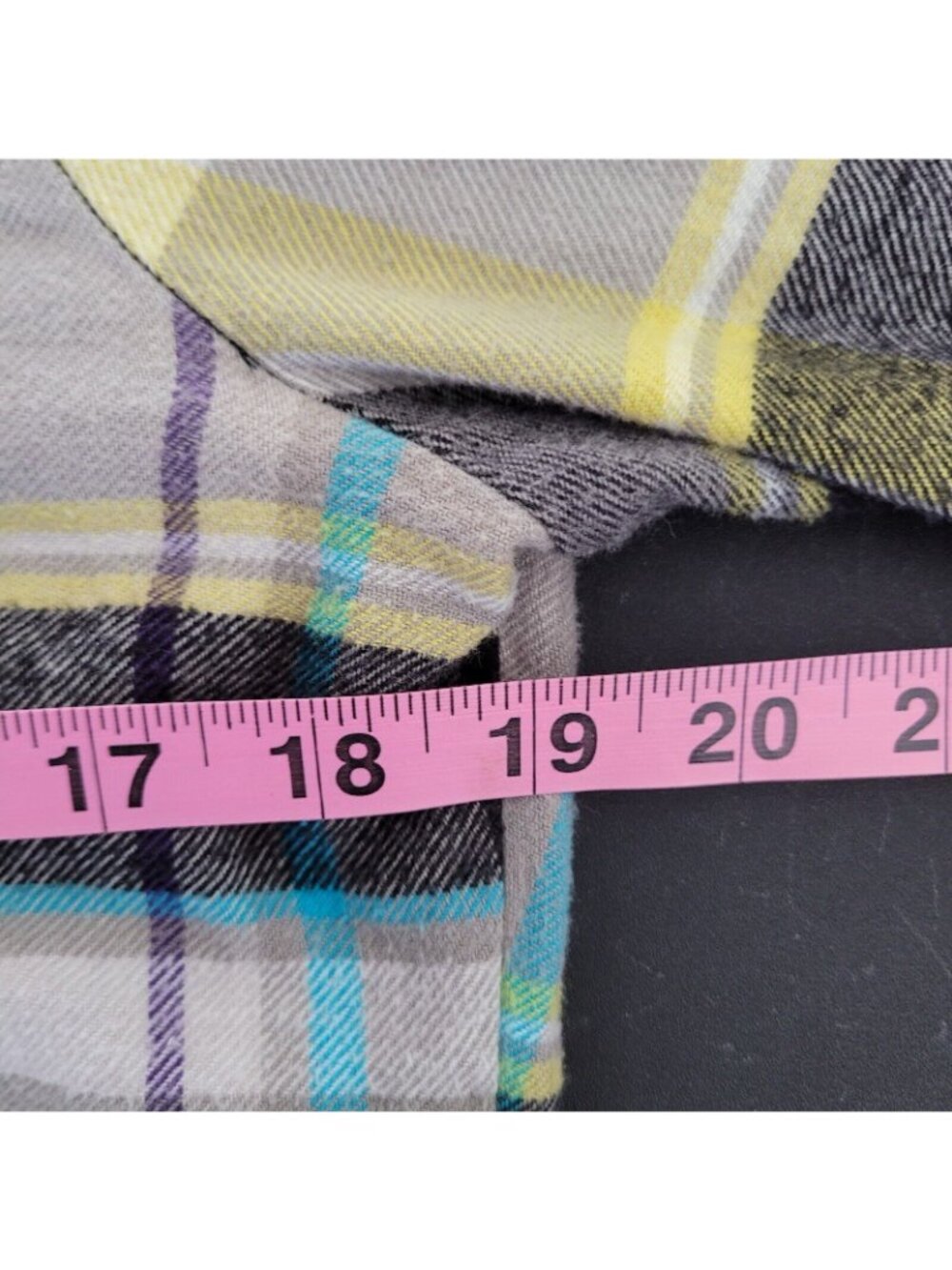 O'Neill Button Up Shirt Womens L Yellow Plaid Flannel Long Sleeve Top Pockets - Picture 8 of 11